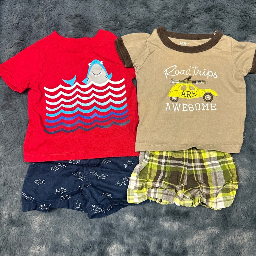 Kids Graphic T-Shirts and Shorts Set